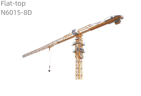 8 Ton Flat Top Tower Crane N6015-8D 60m Radium Climbing Type