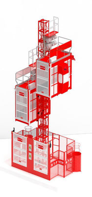 SC200 Passenger Hoist Lift Construction Hoist 2000kg With Dual Or Single Cage