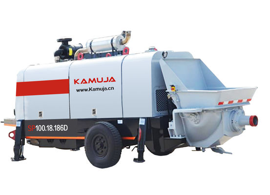 100m3h Stationary Concrete Pump Cement Pump Trailer For Expressway