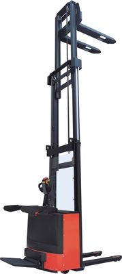 3 Stage Standing on Mast Electric Stacker 1.6ton load mast extender up to 5.5m