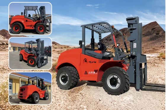 5.0T Integrated Rough Terrain Forklift Built-in Counterweight