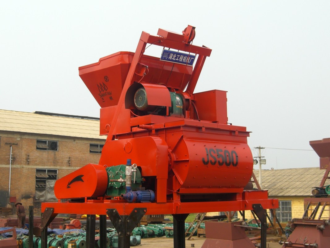 Js500 Electric Concrete Mixer Cement Mixer With Manganese Alloy Blade 500l