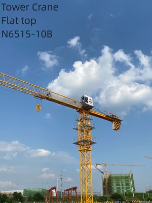 Capacity 10T Flat Top Tower Crane 51.5m Height Model N6515-10B