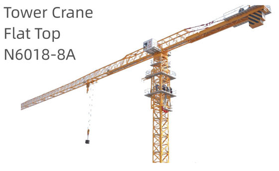 8ton Cranes On Top Of Skyscrapers 45.5m Building Tower Crane N6018-8A