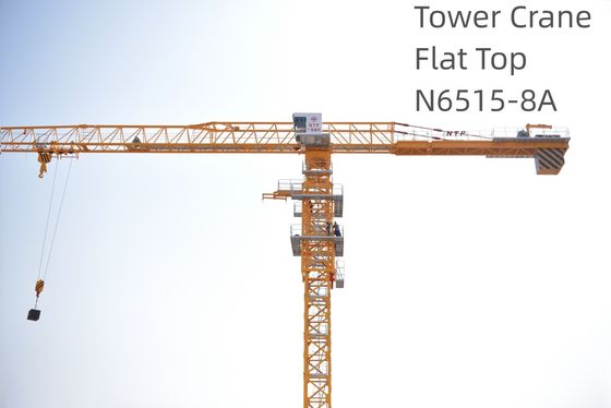 N6515-8A 45.5m 8T Flat Top Tower Cranes For Building Skyscrapers