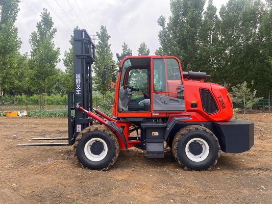 Rough Terrain  Forklift Truck 3.5 Ton Short Axis Support EPA4, EuroV，Enclosed Cab